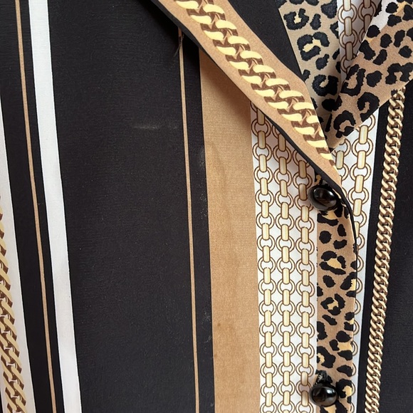 Vintage Vicki Wayne blouse cheetah n’ chains! size 10 - Picture 3 of 4